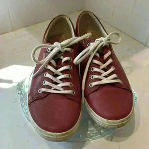 ECCO leather Women’s lace up shoes Red size 40